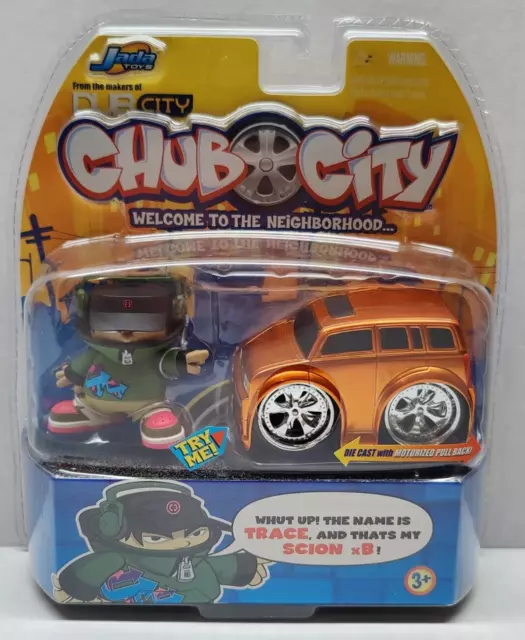 JADA CHUB CITY Black Chrysler 300C Motorized Pull Back