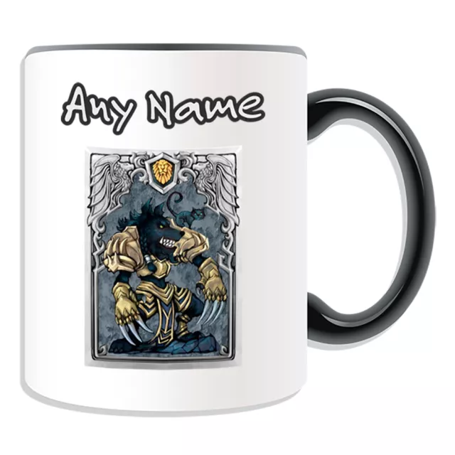 Personalised Gift Worgen Warrior Mug Money Box Cup World Warcraft WOW Alliance