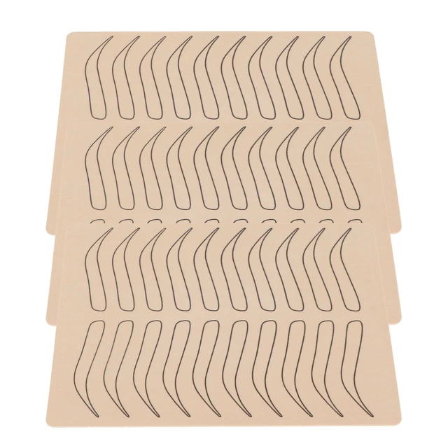 10pcs Makeup Eyebrow Tattoo Practice Skin Salon Silicone Microblading Practice