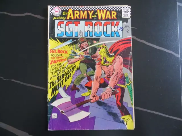 Our Army At War, Featuring Sgt. Rock #171 (1966) DC Comics, Joe Kubert Cover Art