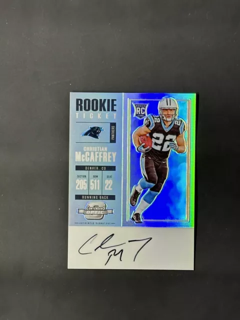 2017 Panini Contenders Optic Rookie Ticket RPS Christian McCaffrey #111 Auto RC