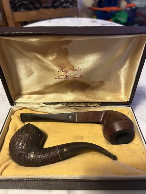 Vintage Kaywoodie Pipe Set With Original Case