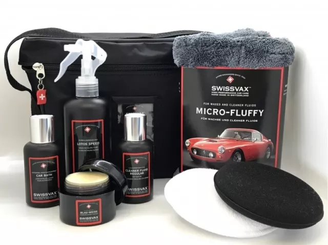 SWIZÖL SWISSVAX Discovery Kit mit Blau-Weiss Wachs (40% Vol. Carnauba) für BMW