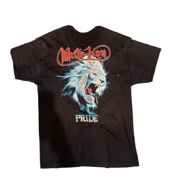 Vintage 80s 1988 White Lion Pride Rock n Roar Tour Shirt Size XL