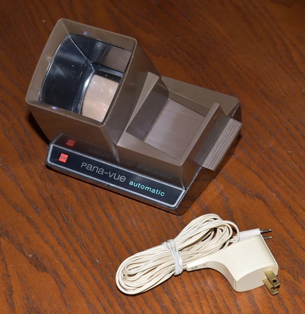 Vintage GAF Pana-Vue Automatic Lighted 2x2 Slide Viewer AC Adapter - Tested