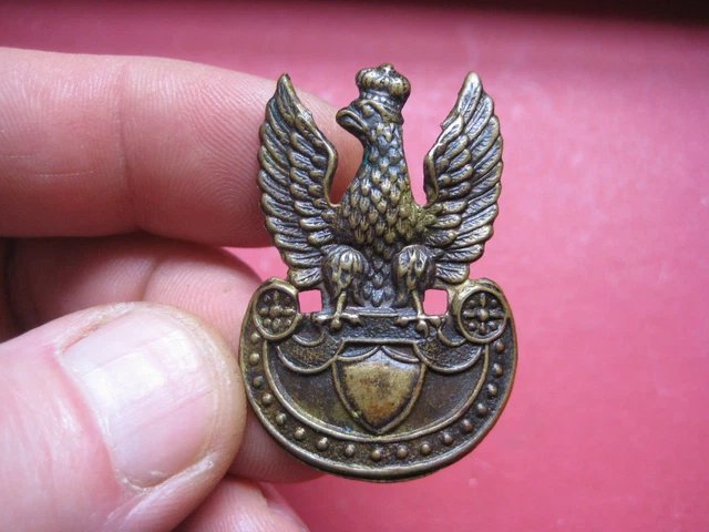 WW2 ORIGINAL POLISH Army EAGLE BADGE Eagle Cap Badge Pre 1939 100 ww2-original-polish-army-eagle-badge-eagle-cap-badge-pre-1939-100