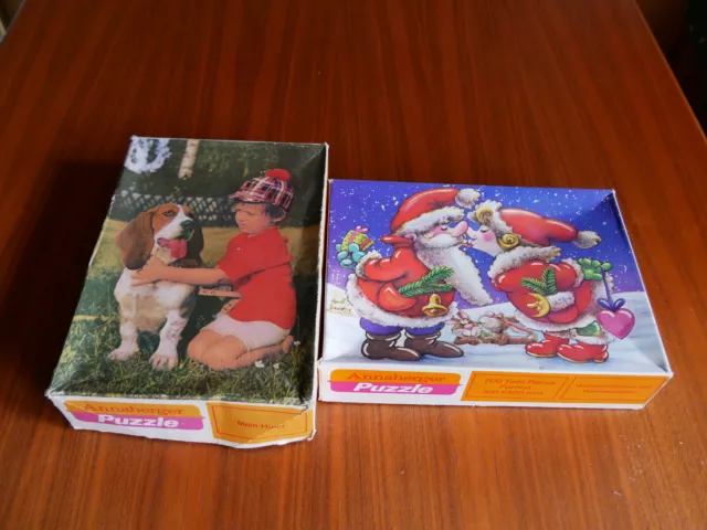 Annaberger Puzzle "Mein Hund" und „Weihnachtsmann und Weihnachtsfrau“, 200 Teile