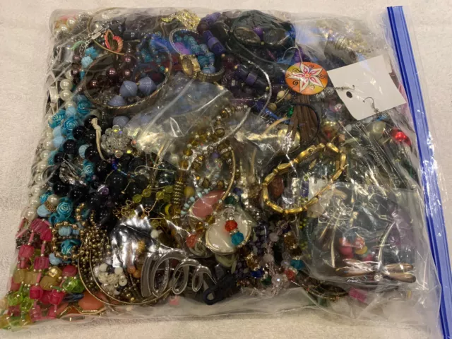12+pounds Grab Bag Bulk Lot - Assorted Costume Jewelry Rings/Necklaces/Bracelets