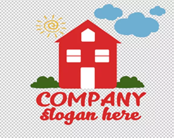 Fertige Logovorlage, Firmenlogo,Template #026 Vektorgrafik, Immobilien, Home