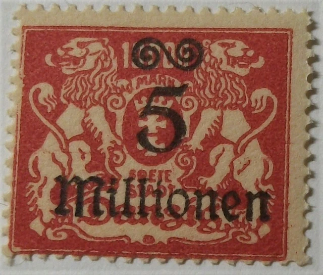 Briefmarke Freie Stadt Danzig 5 Millionen**