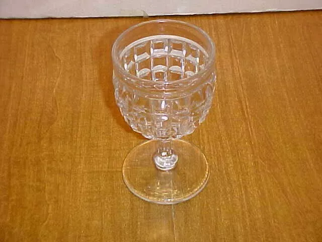 EAPG Clear Waffle  Water Goblet