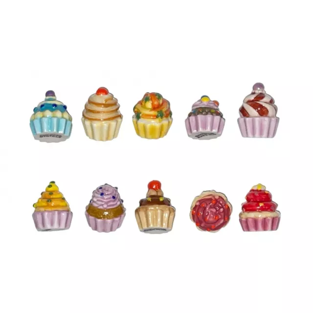 Série complète de 10 fèves Les cup-cakes