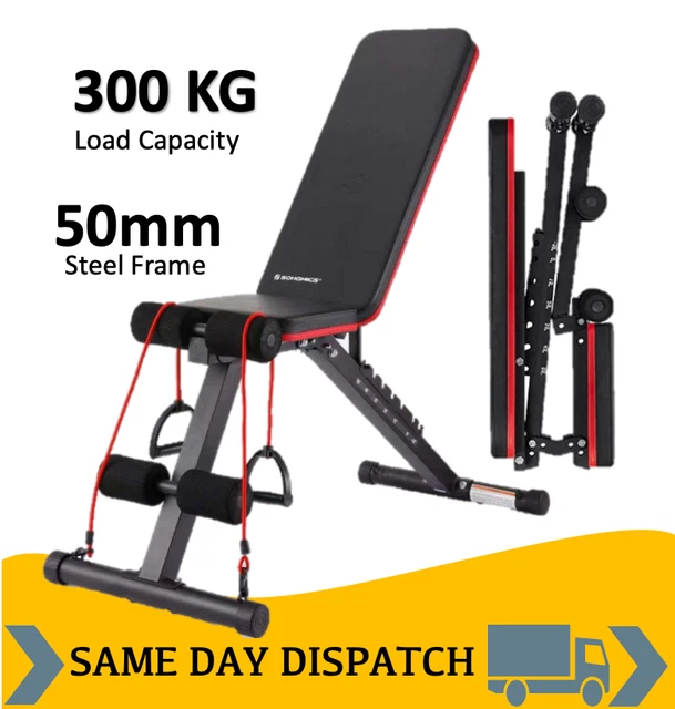 Foldable Dumbbell Adjustable Gym Bench Weight Training Fitness Incline Workout