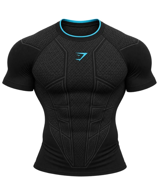 GYMSHARK ONYX V1 Hoodie 🔵 - Black/Onyx Grey/Brand Blue - Large
