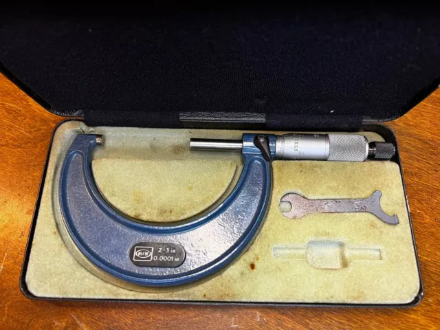 Moore And Wrigh No. 966B Outside Micrometer  Machinist Tool. 2-3”