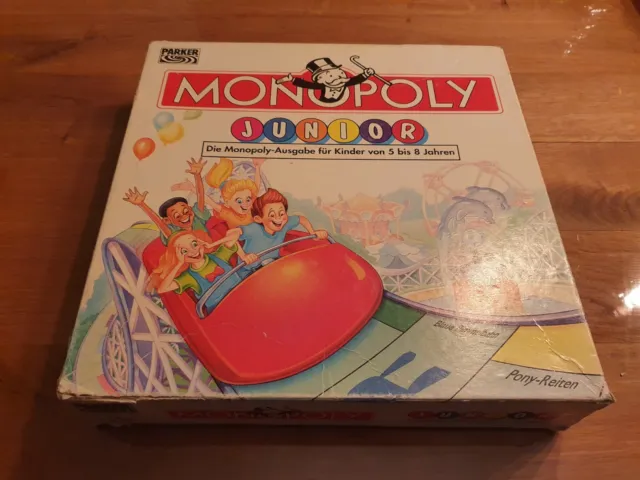 Monopoly Junior Weiß Kinder - Parker - 1996 - Kult Vintage Retro - 90er Spiele