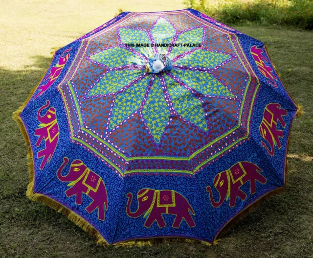 Parapluie de jardin unique fait à la main indien Mandala exclusif  protection solaire parapluie de mariage parasols grande taille piscine et  parasol de plage -  France
