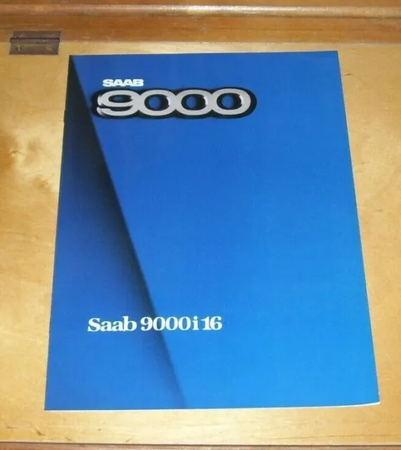 SAAB 9000i 16 SALES BROCHURE 1985 Pub no. 222604 UK market