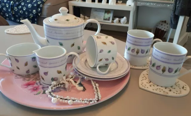 marks and spencer 8 piece tea set Berries & Leaves tea for two