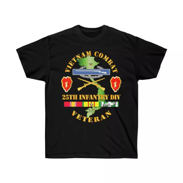 Classic - Unisex Ultra Cotton Tee - Combat Infantry Veteran w 25th Inf Div SSI