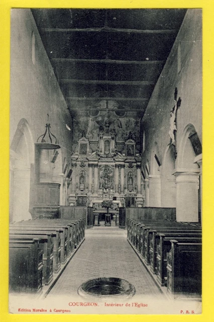 cpa FRANCE Normandie 61 - COURGEON (Orne) Intérieur de l'ÉGLISE