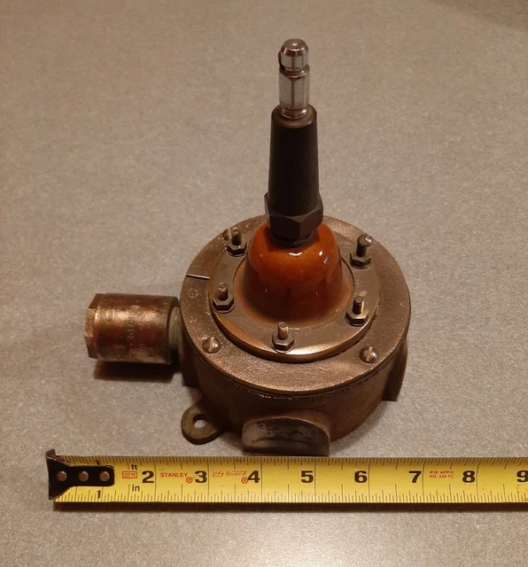 Vintage US Military Cast Bronze Radio Antenna Base - Ham Radio