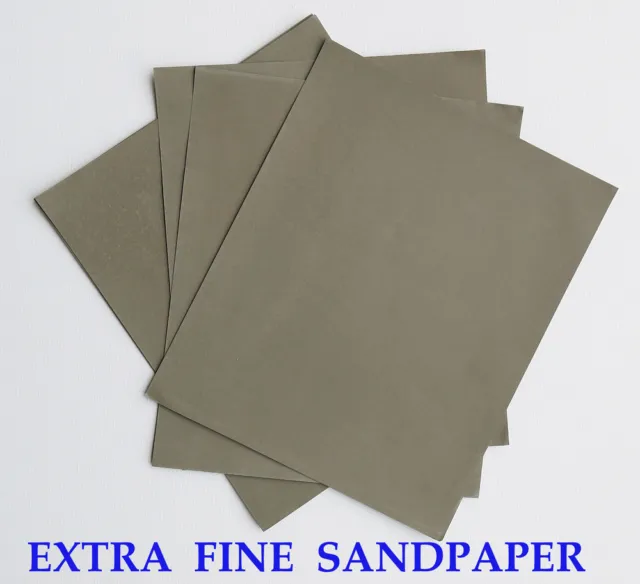 10 sheets EXTRA FINE Sandpaper Wet or Dry MATADOR  3”x 5 1/2"  3000 Grit