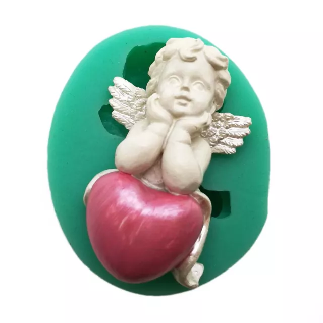 Molde Ángel Cupido Corazón Decoración Tarta Pasta Azúcar Pastel Design