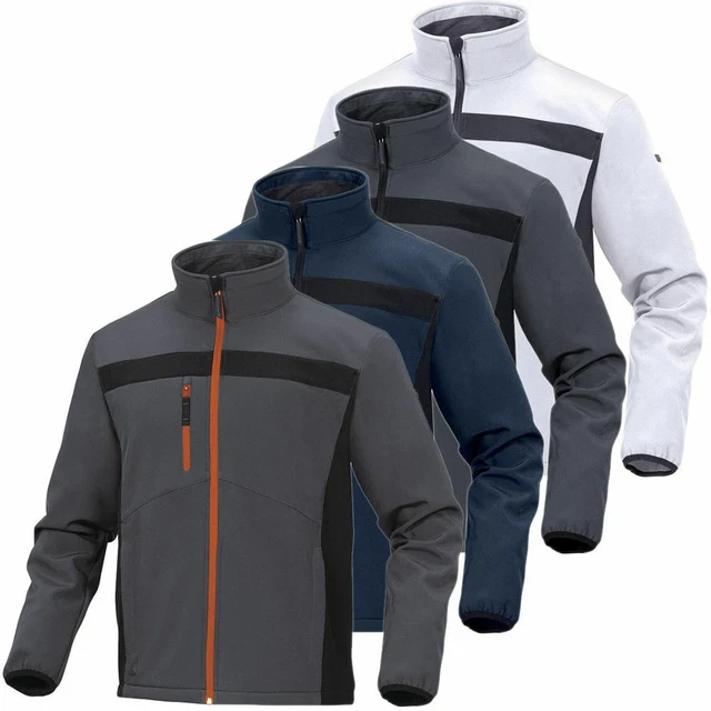 Mens Delta Plus Soft Shell Fleece Lined Waterproof Windproof Outdoor Work Jacket
