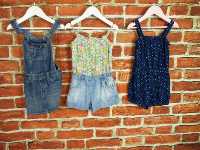 Girl Bundle Age 3-4 Years Gap Next Pinafore Dress Shorts Playsuit Beach 104Cm