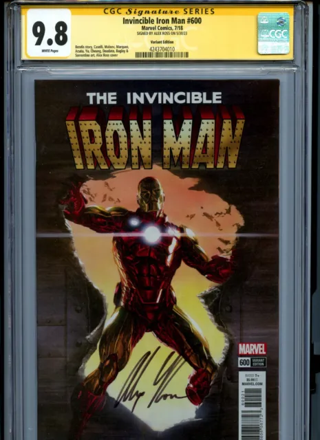 CGC 9.8 Signature Series Invincible Iron Man #600 Alex Ross Sig, Variant