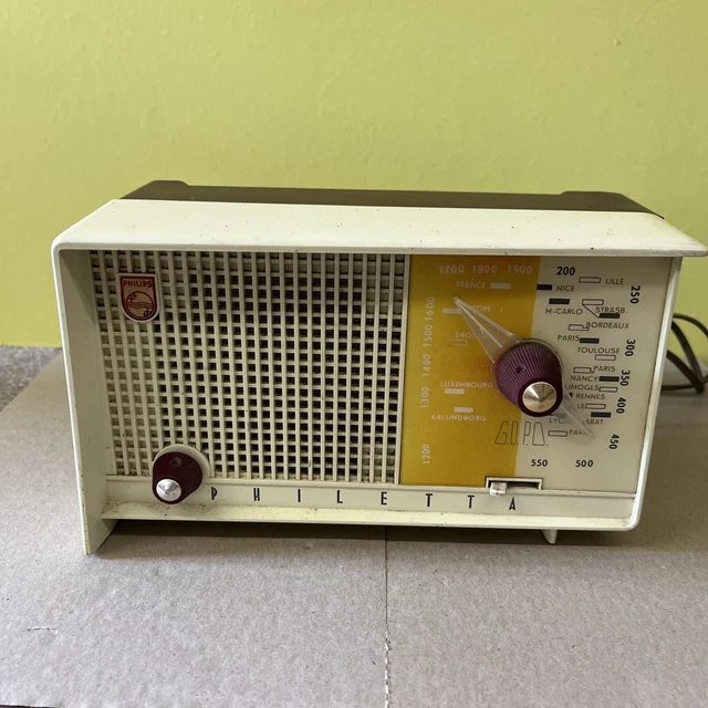 Radio TSF à Lampes Philips Capella 663 - Années 50 - Allemagne - Fonctionnelle