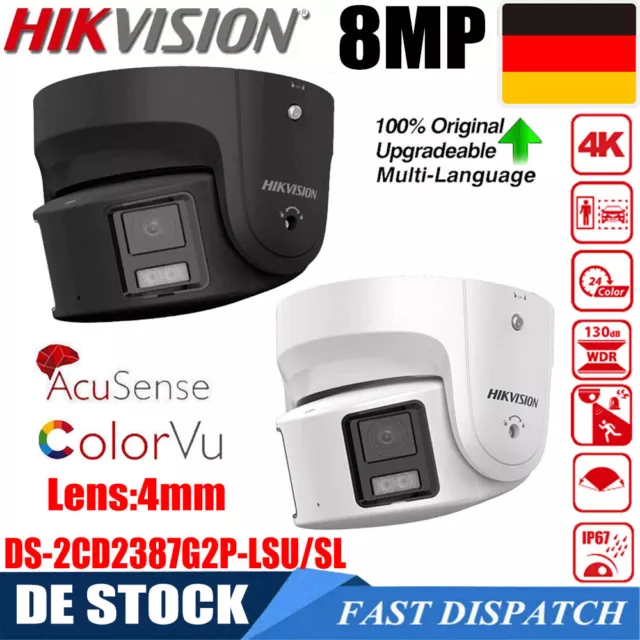 Hikvision 8MP ColorVu 180° Panorama AcuSense DS-2CD2387G2P-LSU/SL PoE IP Kamera