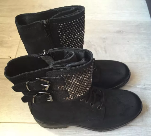 Destockage Neuf : Bottines Marque Khrio Cuir Noir @ T 36 @ Neuf 169€ @ N303 New