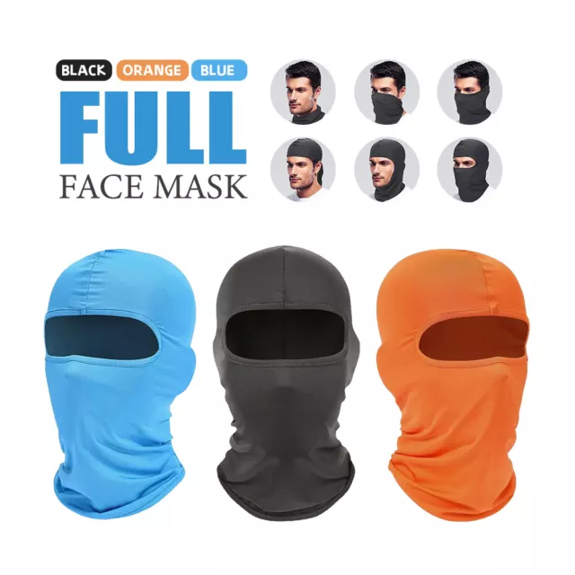 Face Mask lycra Balaclava Windproof Thin Motorcycle Cycling Ski Mask AU