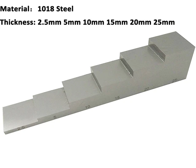 6 STEP CALIBRATION Block for Ultrasonic Thickness Gauge Llinearity NDT