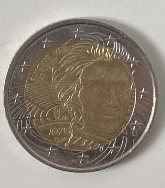 Pièce de 2 euros Française Commémorative Simone Veil 2018