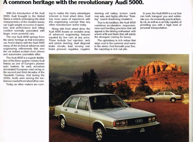 1979 / 1980 AUDI 4000 Series Brochure / Catalog / Prospekt