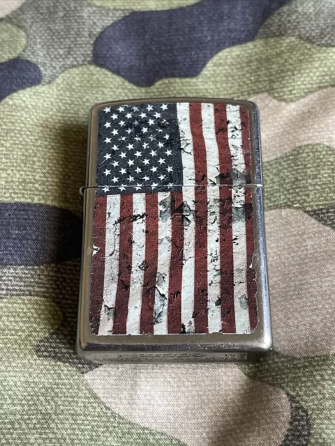 2015 Zippo Lighter - American Flag Distressed