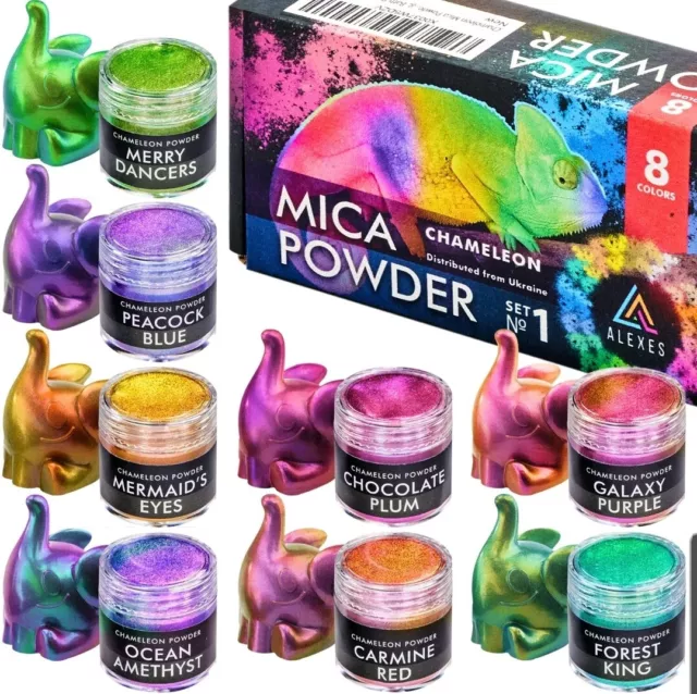 Chameleon Mica Powder for Epoxy Resin - 4 Pack Color Shift Pigment