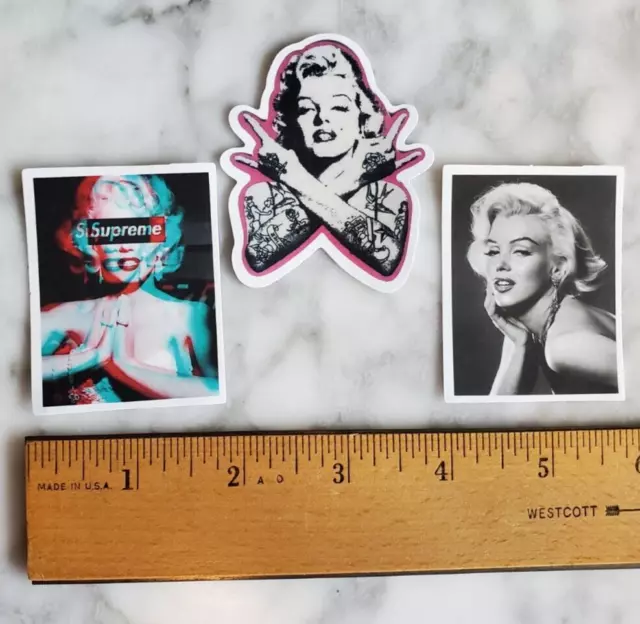 LOT OF 6 Supreme Stickers Bart Kermit Marilyn Monroe Vinyl Decal $12.00 -  PicClick