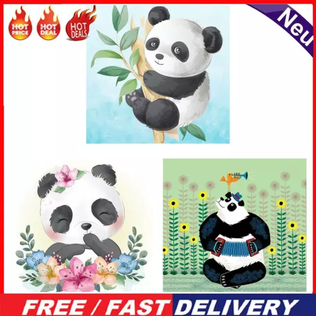 Handpainted DIY Panda Oil Paint by Numbers Pictures Drawing Craft Kit Gifts