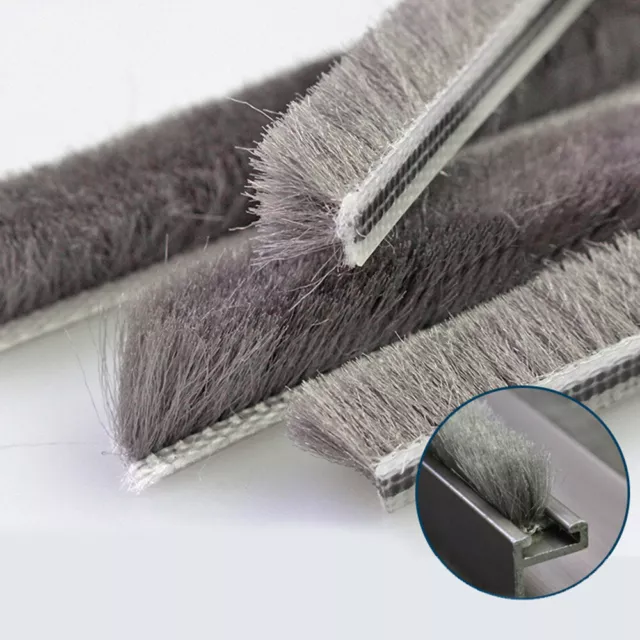 10M Door Window Seal Brush Pile Draught Excluder Dustproof Weather Strip Filler