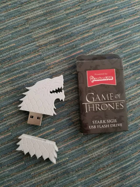 Game of Thrones Official House Stark Sigil Direwolf USB Flash Drive HBO 4GB Wolf