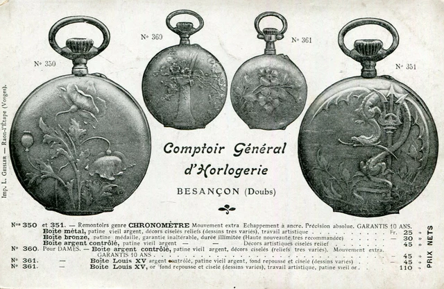 Catalogue D'horlogerie Besançon - Comptoir Général D'horlogerie Vers 1900 - Très Bon état