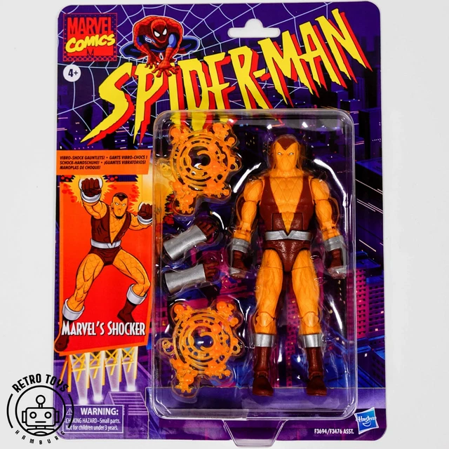 Figurine Marvel Legends Retro Spider-Man Shocker - Hasbro - Neuf Sous Blister