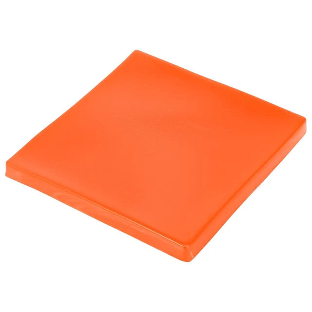 25x25x2cm Motocicletta Sedile Gel Tampone Ammortizzatore Tappetino Arancione