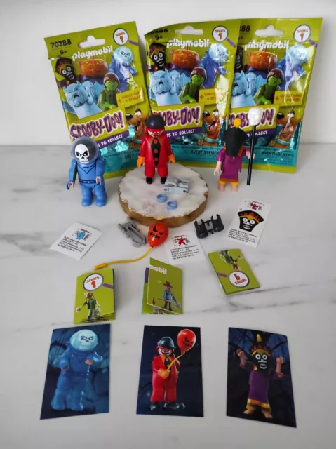 Playmobil  lot 3 x Figures 70288 Scooby Doo GHOST CLOWN  WITCH DOCTOR SPACE KOOK