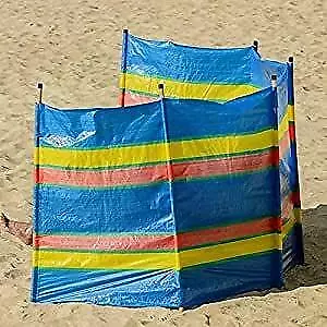 5-10 Pole Windbreak Wind Break Screening Outdoor Beach Privacy Camping Garden
