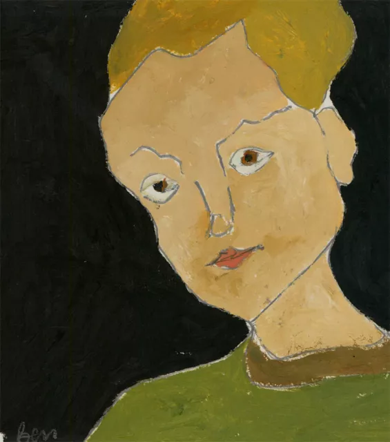 Ben Carrivick - Contemporary Oil, Woman in Olive Green